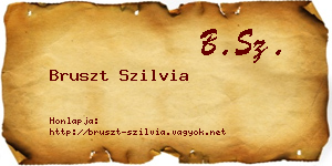 Bruszt Szilvia névjegykártya